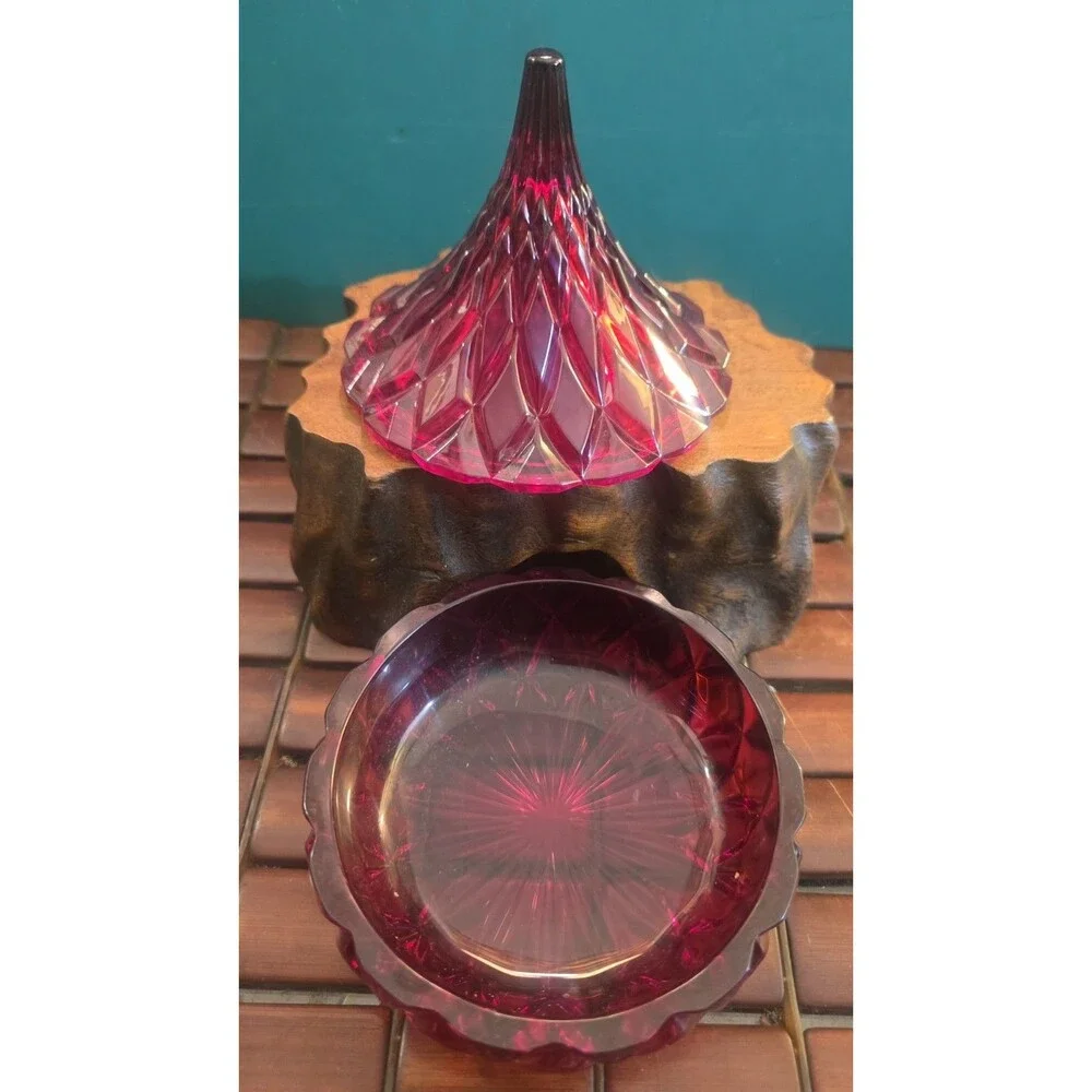 Blood Drop Ruby Red Crystal Covered Candy Dish Hersheys Kiss 5